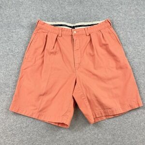 Polo Ralph Lauren Salmon Pink Men Shorts 100% Cotton Size 34 Pleated Cotton VTG